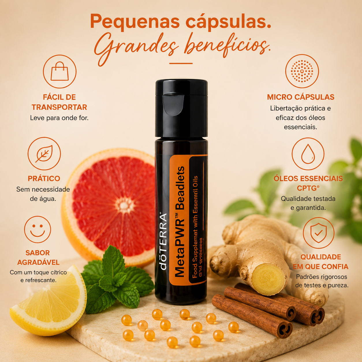 Quando a vontade de comer doces aparece... tenha uma alternativa sempre consigo. MetaPWR Beadlets