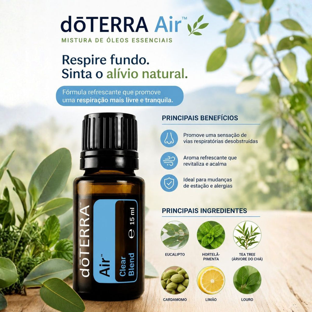 Óleo dōTERRA Air – Alívio de Alergias e Respiração Livre