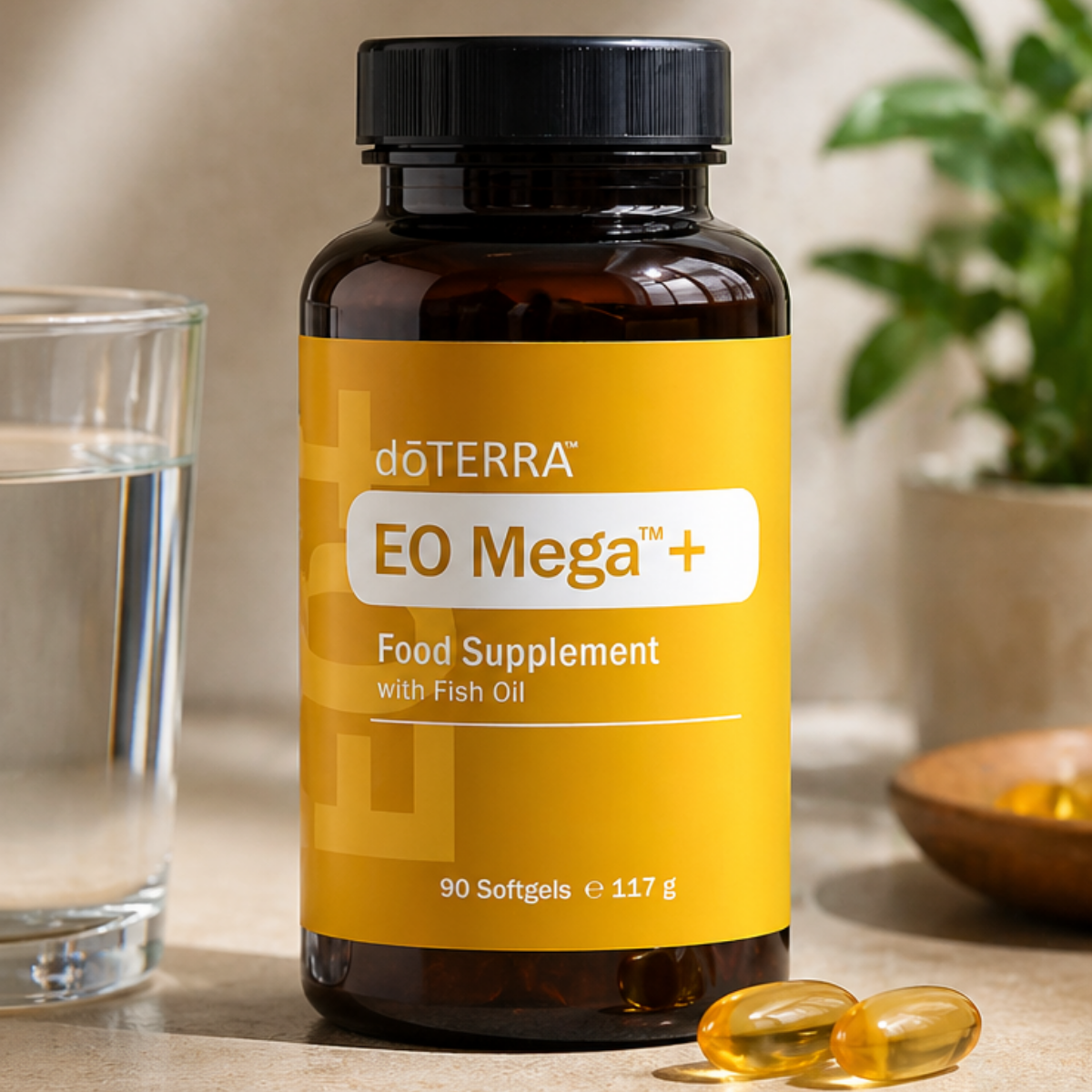EO Mega+ – Ómega-3 Premium com Óleo Essencial de Laranja