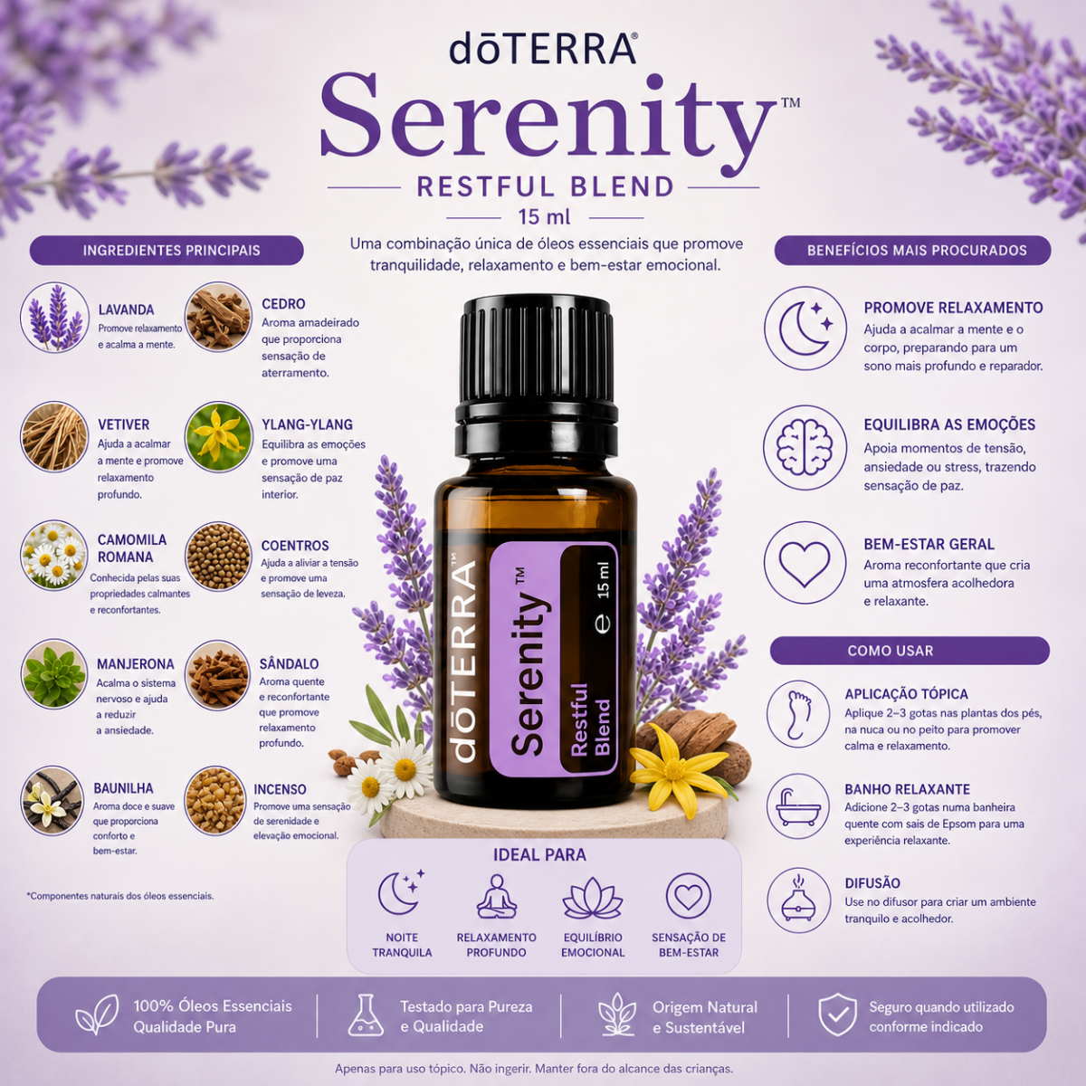 dōTERRA Serenity™ – Mistura Relaxante para o Sono e Bem-Estar
