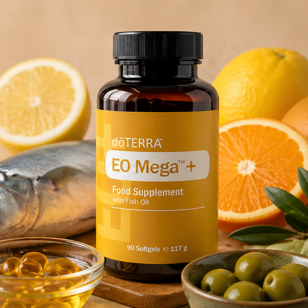 EO Mega+ – Ómega-3 Premium com Óleo Essencial de Laranja