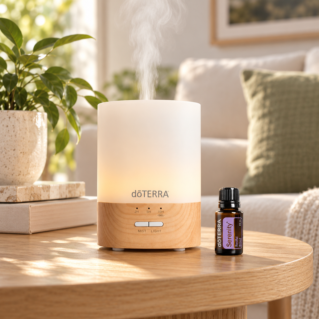 Difusor Ultrassónico Lumo dōTERRA  + Óleo Serenity 15 ml